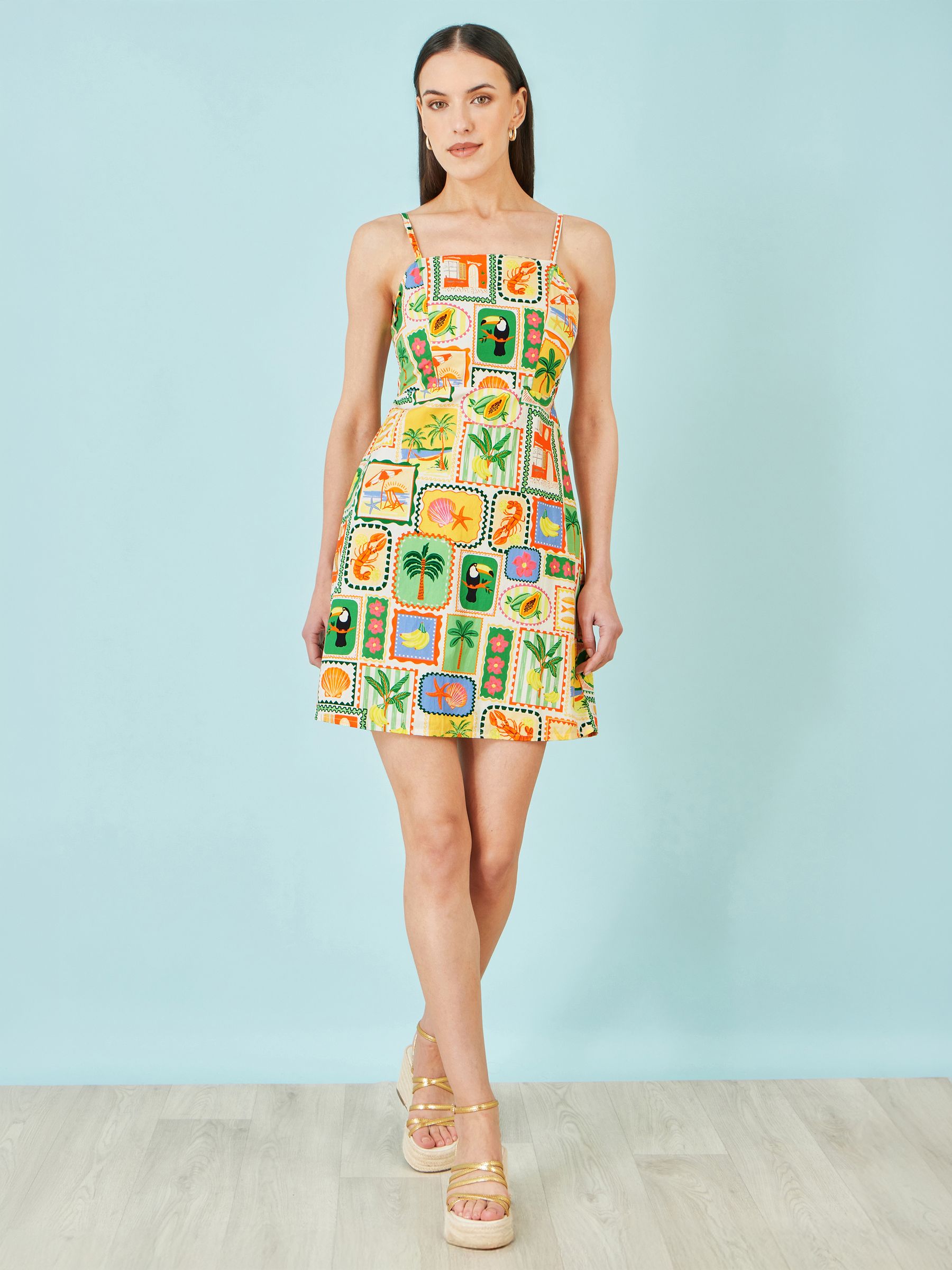 Buy Yumi Yellow Postcard Print Mini Sun Dress from Next USA
