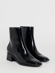 Simply Be Black Extra Wide Fit Square Toe Ankle Boots - Image 2 of 4
