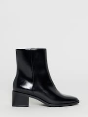 Simply Be Black Extra Wide Fit Square Toe Ankle Boots - Image 3 of 4