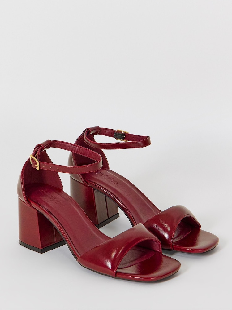 Rot - Simply Be Barely There Block Heels - Bild 2 von 4