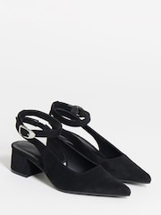 Simply Be Black Wide Fit Ankle Strap Block Heel Shoes - Image 2 of 4