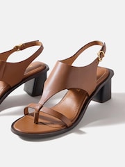 Mint Velvet Brown Kiana Slingback Heels - Image 2 of 3