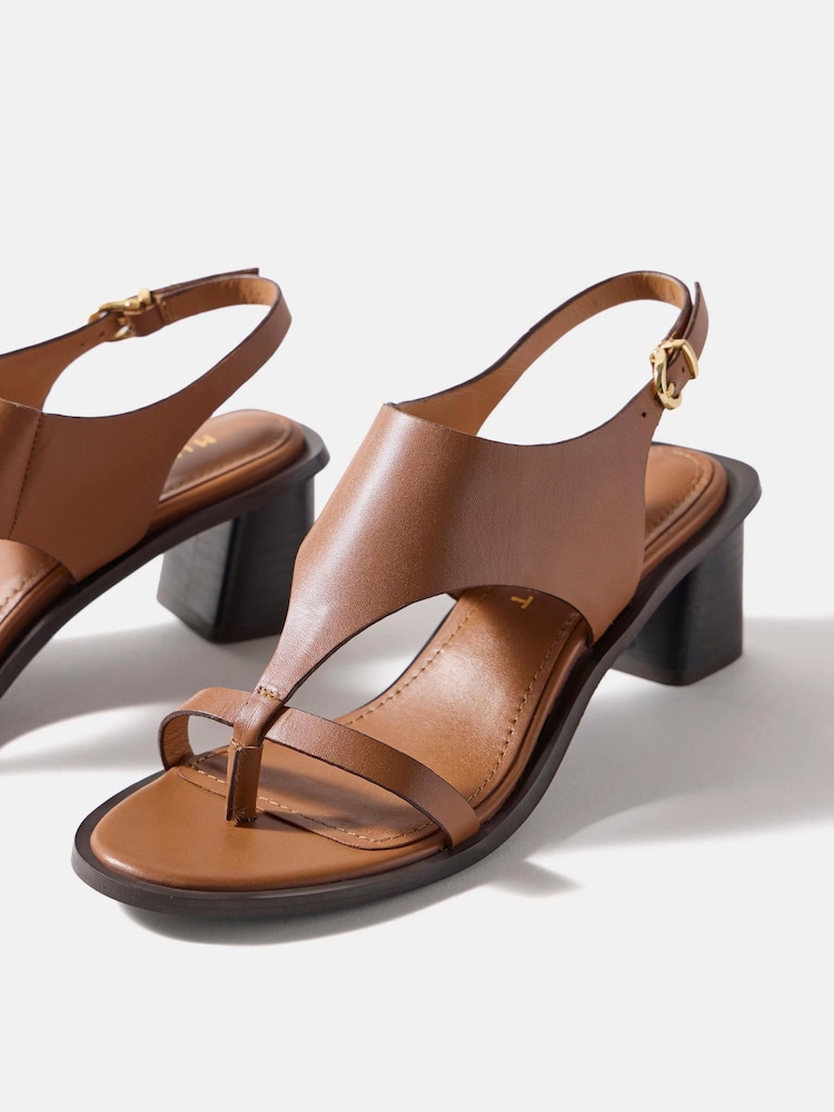 Mint Velvet Brown Kiana Slingback Heels - Image 2 of 3 Mint Velvet Brown Kiana Slingback Heels - Image 2 of 3