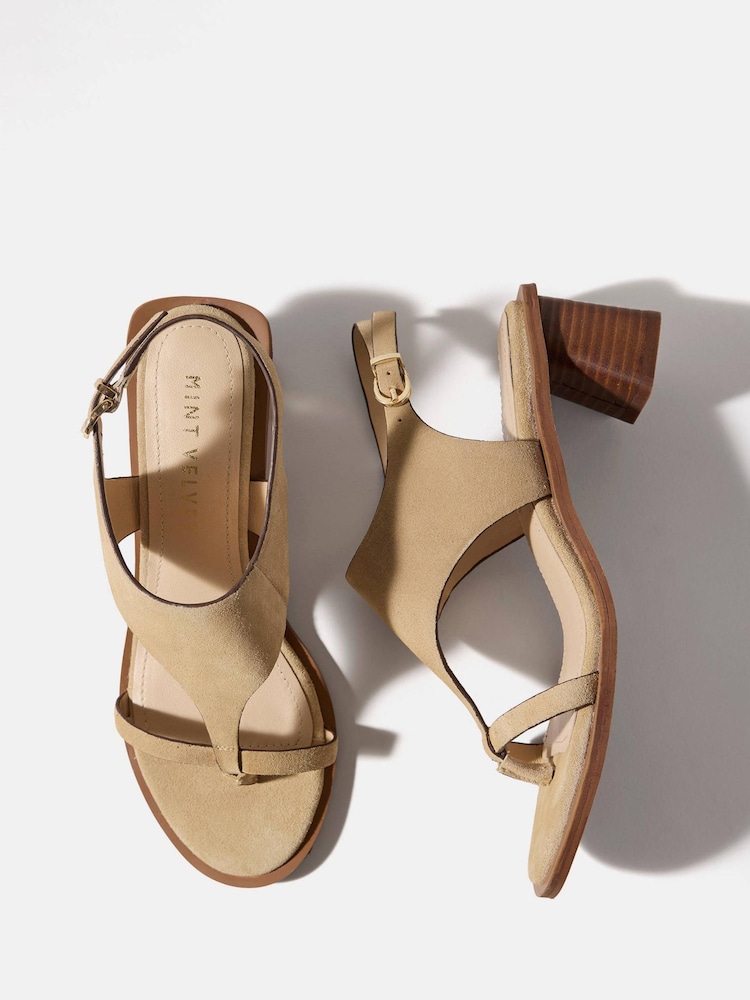 Mint Velvet Natural Kiana Slingback Heels - Image 2 of 4
