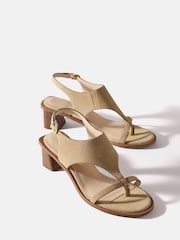 Mint Velvet Natural Kiana Slingback Heels - Image 3 of 4