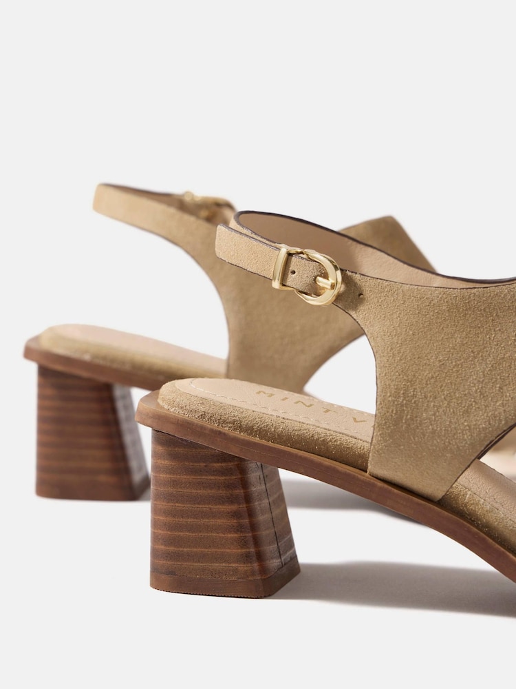 Mint Velvet Natural Kiana Slingback Heels - Image 4 of 4