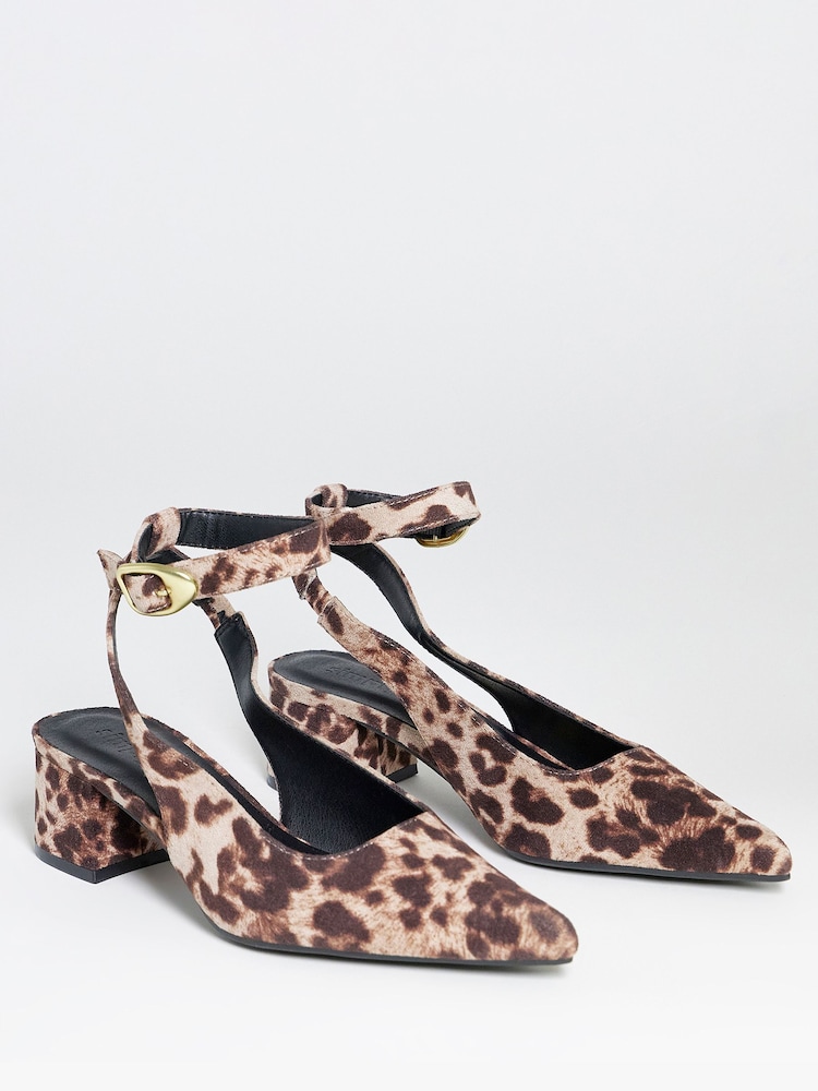 Animal - Zapatos de tacón de bloque con correa al tobillo Simply Be - Imagen 2 de 4