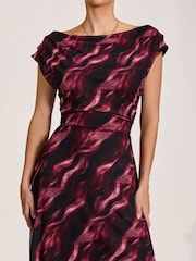Jolie Moi Pink Asymmetric Mesh Maxi Dress - Image 3 of 6