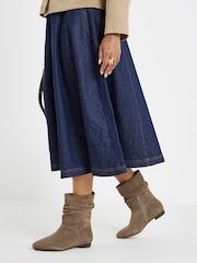 Cielisty - Simply Be Ruched Suede Ankle Boots - Obraz 1 z 4