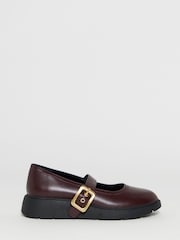 Simply Be Red Wide Fit Wedged Buckle Mary Jane Shoes - Image 3 of 4
