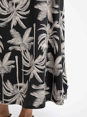 Weird Fish Black Eloriah Printed Jersey Midi Skirt - Image 4 of 6