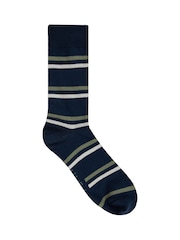 Weird Fish Green Wyatt Patterned Socks 3 Pack - Image 2 of 4