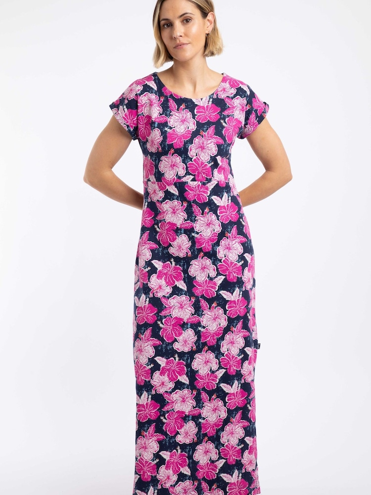 Weird Fish Pink Mirren Printed Maxi Dress - Image 1 of 7 Weird Fish Pink Mirren Printed Maxi Dress - Image 1 of 7