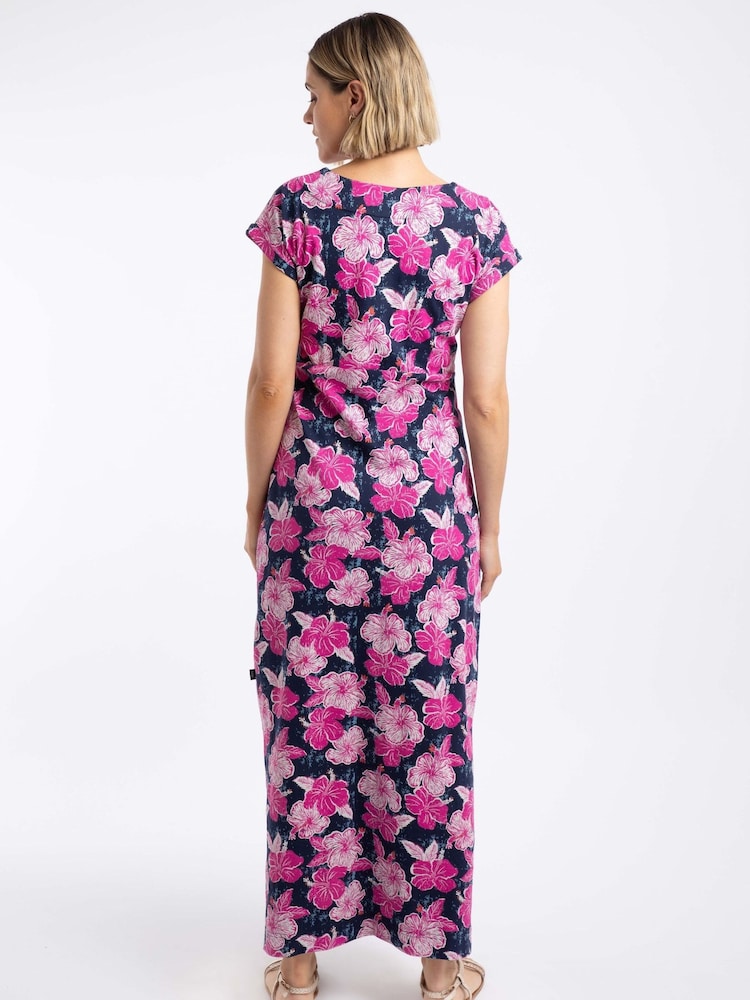Weird Fish Pink Mirren Printed Maxi Dress - Image 2 of 7 Weird Fish Pink Mirren Printed Maxi Dress - Image 2 of 7