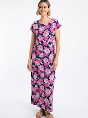 Weird Fish Pink Mirren Printed Maxi Dress - Image 3 of 7