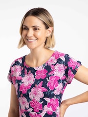 Weird Fish Pink Mirren Printed Maxi Dress - Image 4 of 7