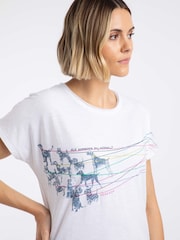 Weird Fish White Lead The Way Front Print Graphic T-Shirt - Image 1 of 6