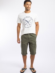 Weird Fish Green Summersville 3/4 Length Ripstop Cargo Shorts - Image 1 of 7