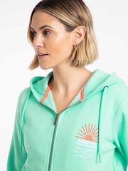 Weird Fish Green Cyra Graphic Full Zip Hoodie - Image 4 of 7