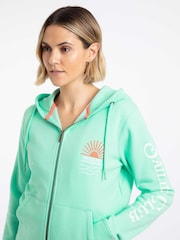 Weird Fish Green Cyra Graphic Full Zip Hoodie - Image 5 of 7