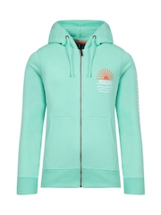 Weird Fish Green Cyra Graphic Full Zip Hoodie - Image 6 of 7