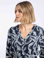 Weird Fish Blue Himanshee Printed Viscose Maxi Dress - Image 5 of 8