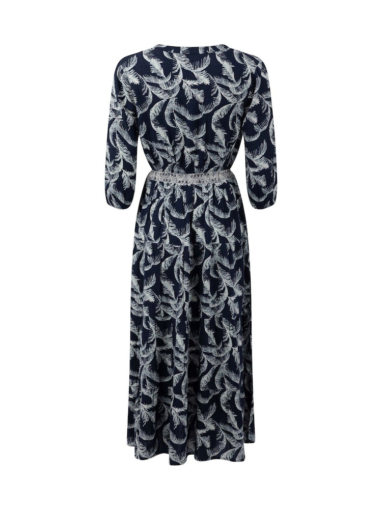 Weird Fish Blue Himanshee Printed Viscose Maxi Dress - Image 8 of 8 Weird Fish Blue Himanshee Printed Viscose Maxi Dress - Image 8 of 8