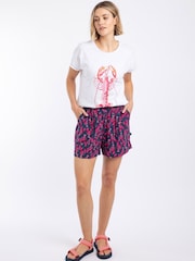Weird Fish Blue Seera Lightweight Printed Shorts - Image 3 of 6