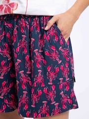 Weird Fish Blue Seera Lightweight Printed Shorts - Image 4 of 6