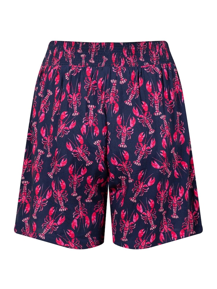 Weird Fish Blue Seera Lightweight Printed Shorts - Image 6 of 6 Weird Fish Blue Seera Lightweight Printed Shorts - Image 6 of 6