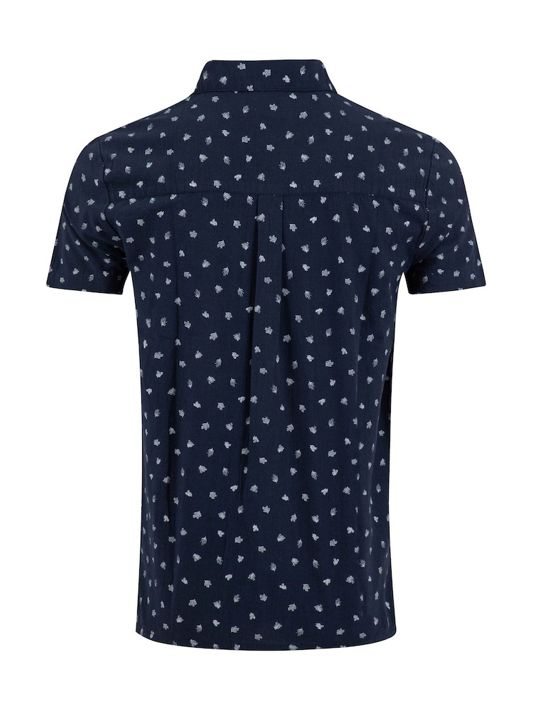 Weird Fish Blue Hugh Printed Shirt - Image 7 of 7 Weird Fish Blue Hugh Printed Shirt - Image 7 of 7