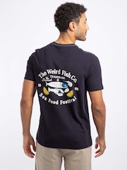 Weird Fish Blue Food Festival Back Print Graphic T-Shirt - Image 2 of 6