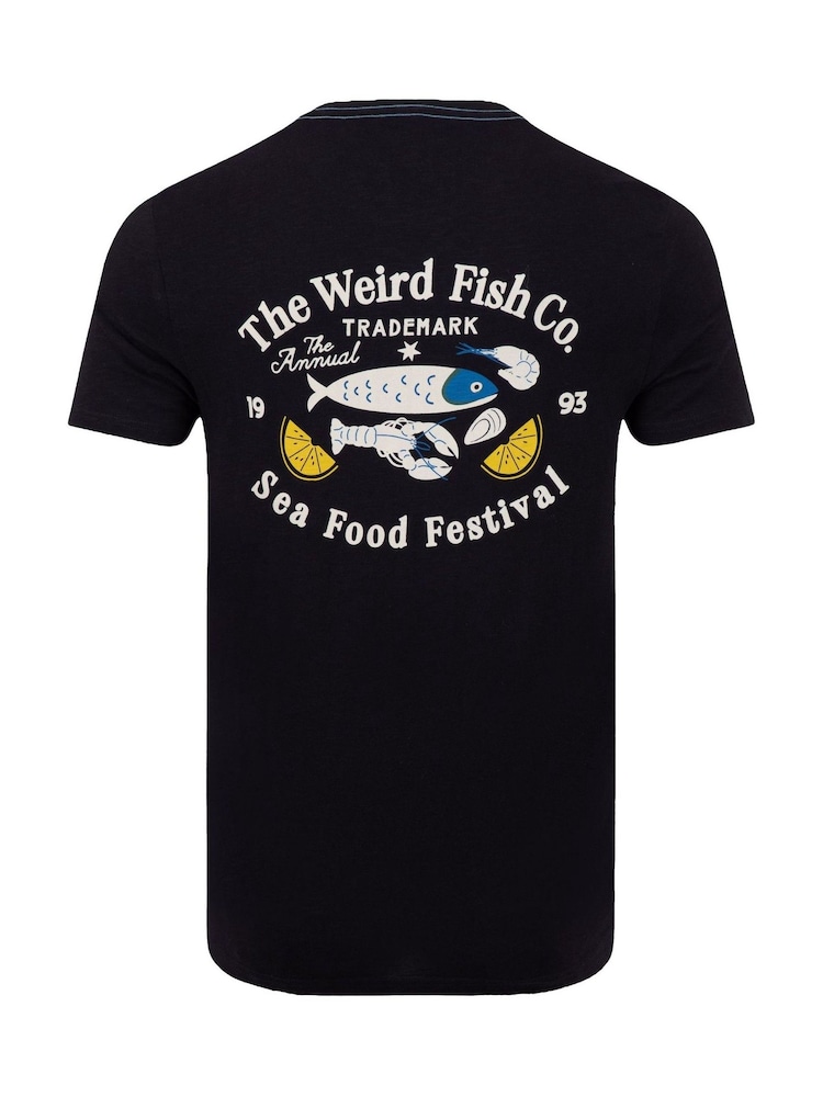 Weird Fish Blue Food Festival Back Print Graphic T-Shirt - Image 6 of 6 Weird Fish Blue Food Festival Back Print Graphic T-Shirt - Image 6 of 6