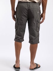 Weird Fish Grey Summersville 3/4 Length Ripstop Cargo Shorts - Image 2 of 8