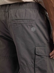 Weird Fish Grey Summersville 3/4 Length Ripstop Cargo Shorts - Image 4 of 8