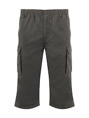 Weird Fish Grey Summersville 3/4 Length Ripstop Cargo Shorts - Image 7 of 8