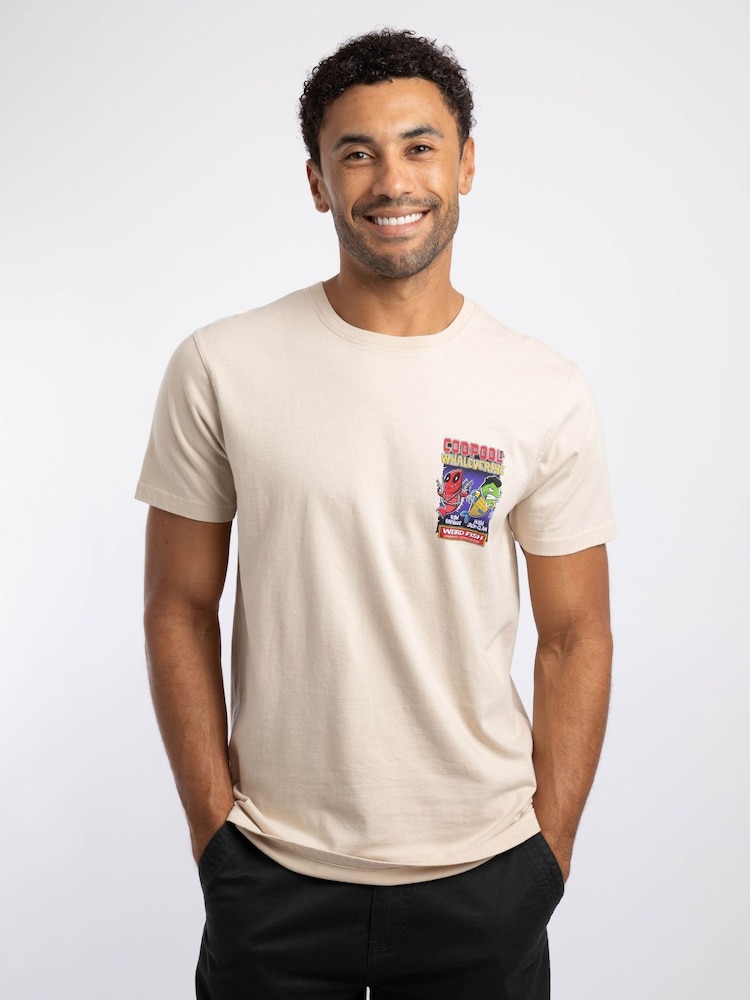 Weird Fish Cream Codpool Back Print Artist T-Shirt - Image 2 of 6 Weird Fish Cream Codpool Back Print Artist T-Shirt - Image 2 of 6