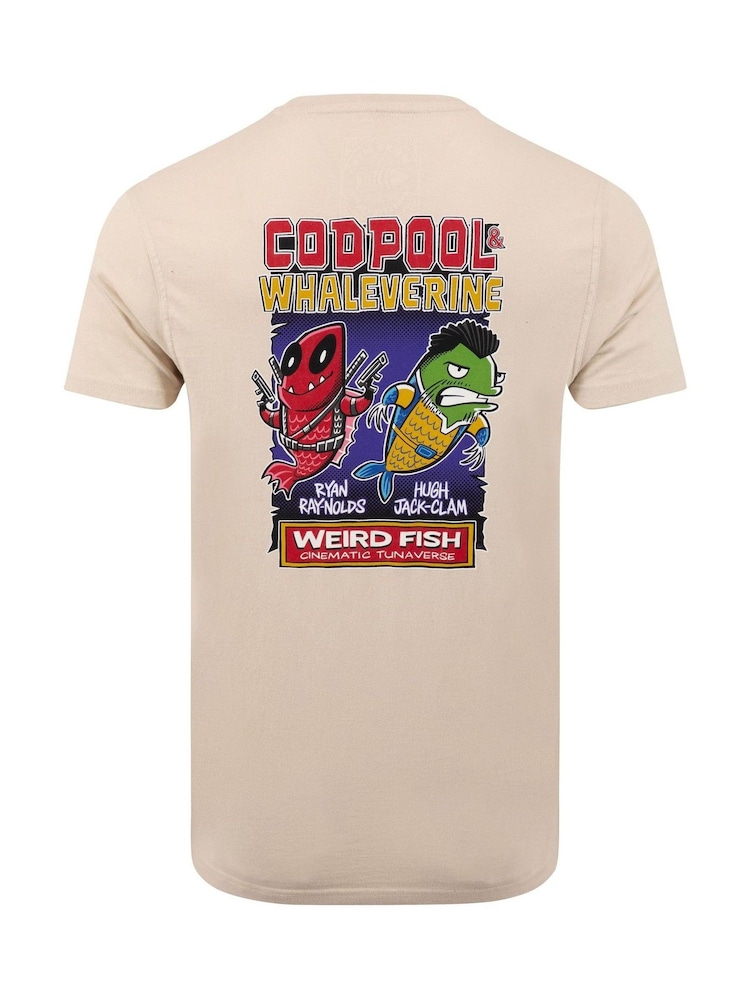 Weird Fish Cream Codpool Back Print Artist T-Shirt - Image 6 of 6 Weird Fish Cream Codpool Back Print Artist T-Shirt - Image 6 of 6