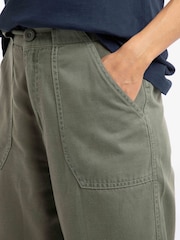Weird Fish Green Angelika Cropped Wide Leg Trousers - Image 5 of 7