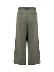 Weird Fish Green Angelika Cropped Wide Leg Trousers - Image 7 of 7