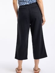 Weird Fish Blue Angelika Cropped Wide Leg Trousers - Image 2 of 6