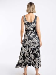 Weird Fish Black Tivoli Printed Jersey Dress - Image 3 of 8