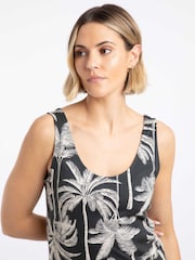 Weird Fish Black Tivoli Printed Jersey Dress - Image 5 of 8
