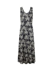 Weird Fish Black Tivoli Printed Jersey Dress - Image 7 of 8