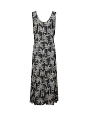 Weird Fish Black Tivoli Printed Jersey Dress - Image 8 of 8