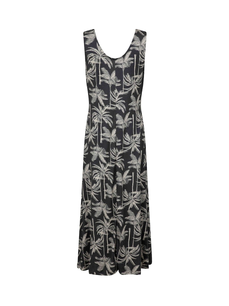 Weird Fish Black Tivoli Printed Jersey Dress - Image 8 of 8 Weird Fish Black Tivoli Printed Jersey Dress - Image 8 of 8