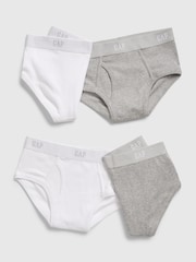 Gap Multi Kids Organic Cotton Logo 4 Pack Briefs (4-13yrs) - Image 1 of 2