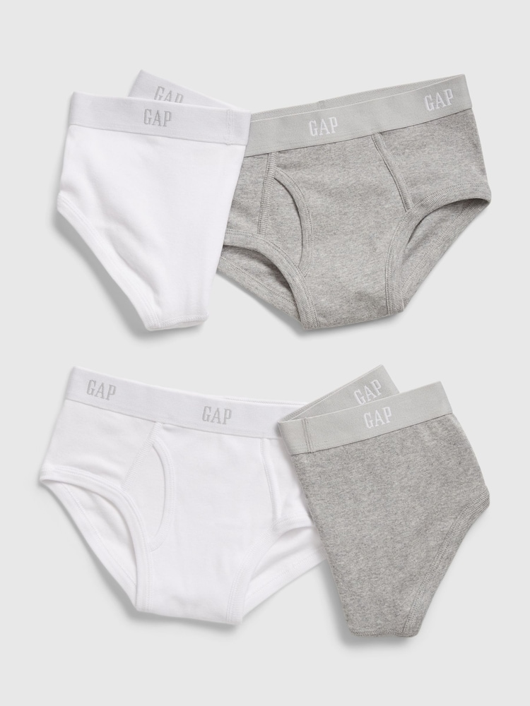Gap Multi Kids Organic Cotton Logo 4 Pack Briefs (4-13yrs) - Image 1 of 2