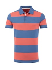 Weird Fish Red Ronald Striped Polo Shirt - Image 6 of 7