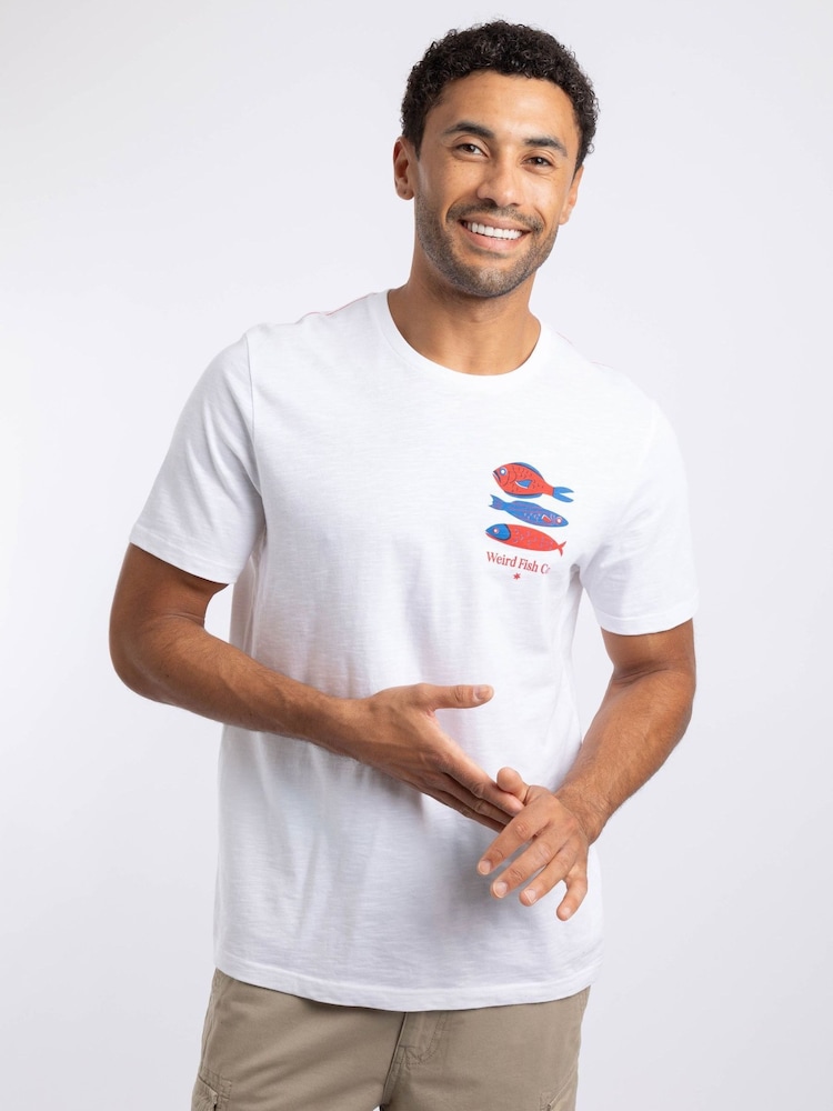 Weird Fish White Food Festival Back Print Graphic T-Shirt - Image 1 of 6 Weird Fish White Food Festival Back Print Graphic T-Shirt - Image 1 of 6